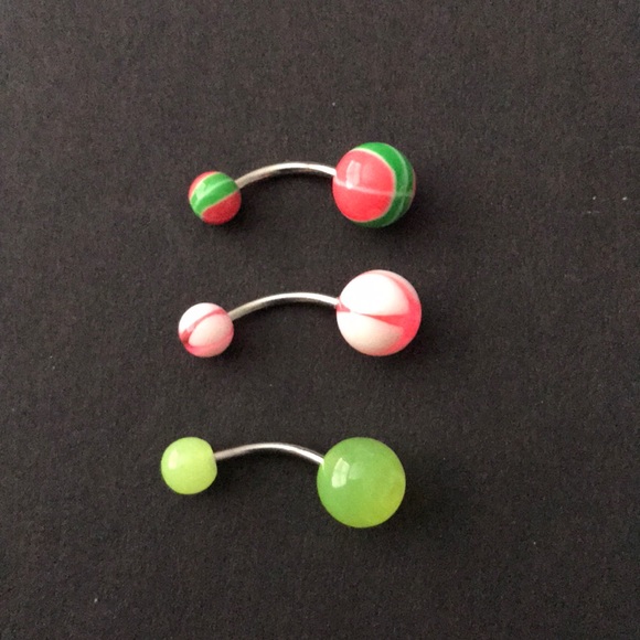 *Free with purchase* Set of 3- 14 gauge belly button rings #1 - Picture 2 of 2